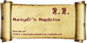 Muntyán Magdolna névjegykártya