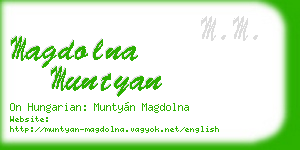 magdolna muntyan business card
